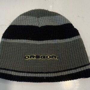 Black and Gray Striped Beanie